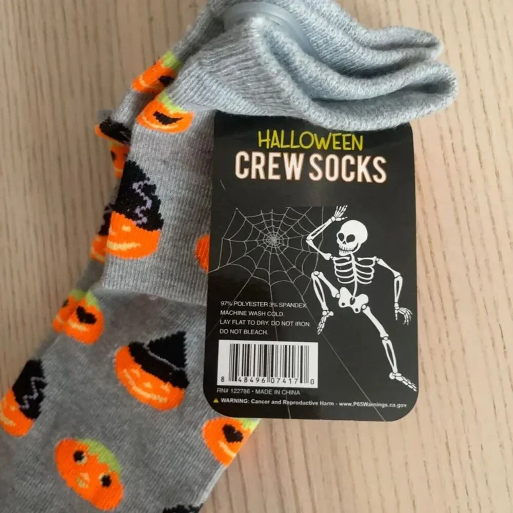 Halloween Witch Jack-O’-Lantern Crew Socks